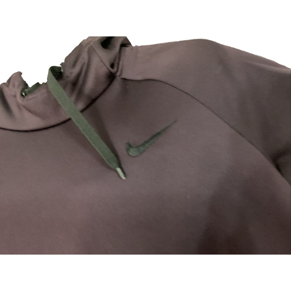 Nike Dri-FIT Purple Plum Pullover Hoodie Long Sleeve Regular Fit Hi Neck Sz L